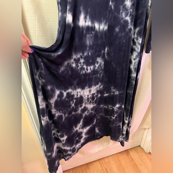 NATURAL LIFE Black Grey and White Tie-Dye Long Sleeve Dress Size XL Bohemian - Picture 10 of 10